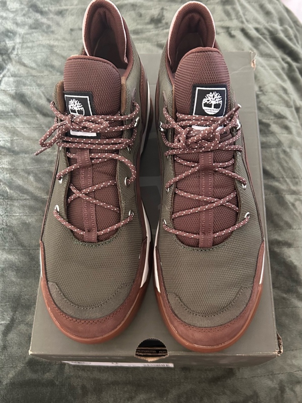 Timberland WOMEN’s Olive and Brown Trail Sneakers